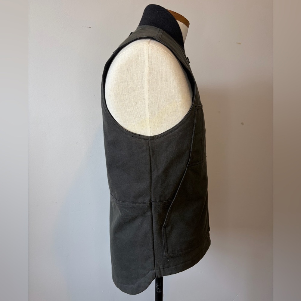 Filson Tin Cloth Insulated Work Vest. XS. Faded Black. - Picture 14 of 16